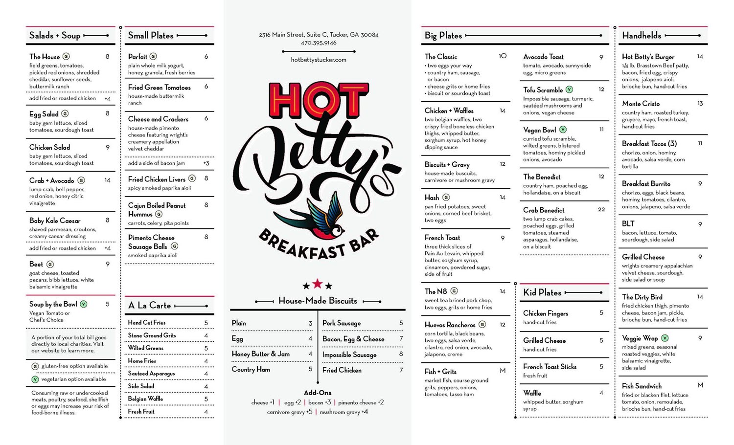 Hot Betty's Breakfast Bar Menu with Price - PDF by Breakfast.onl 2023