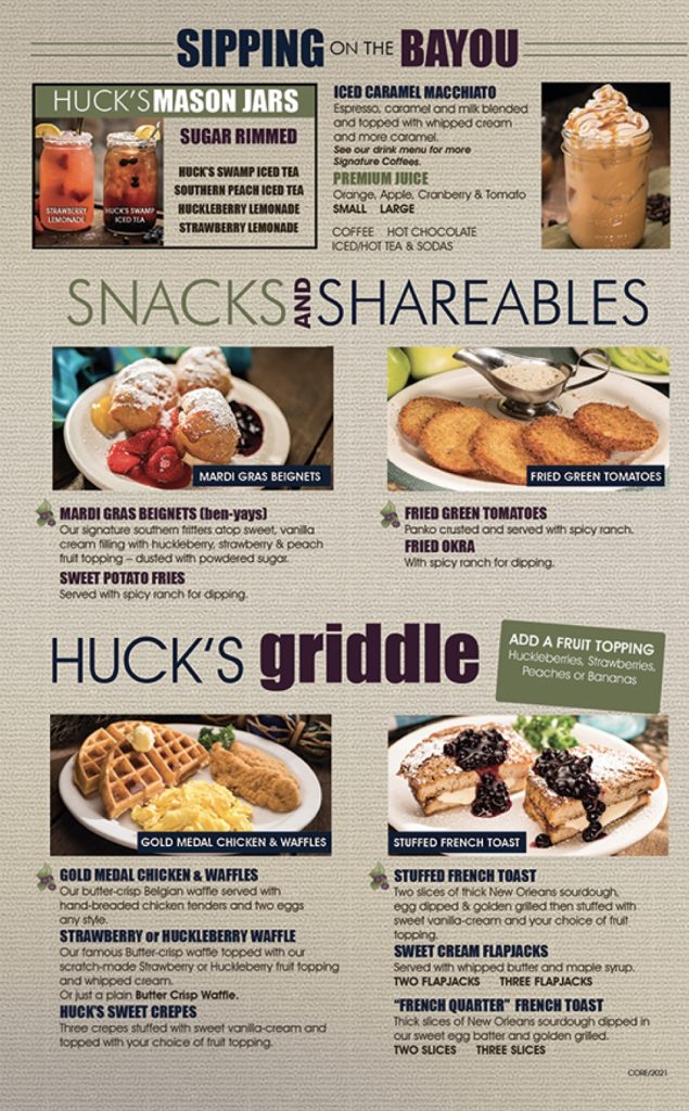 Huckleberry's Breakfast Snacks & Shareables Menu Price