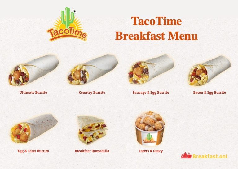 Taco Time Breakfast Menu with Price