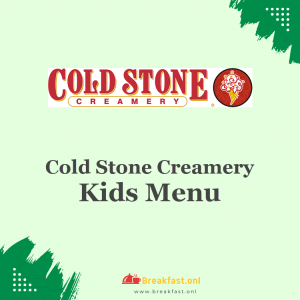 Cold Stone Creamery Kids Menu
