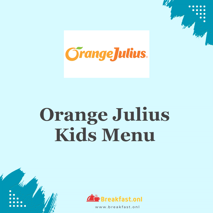 Orange Julius Kids Menu