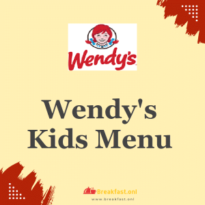Wendy's kids menu